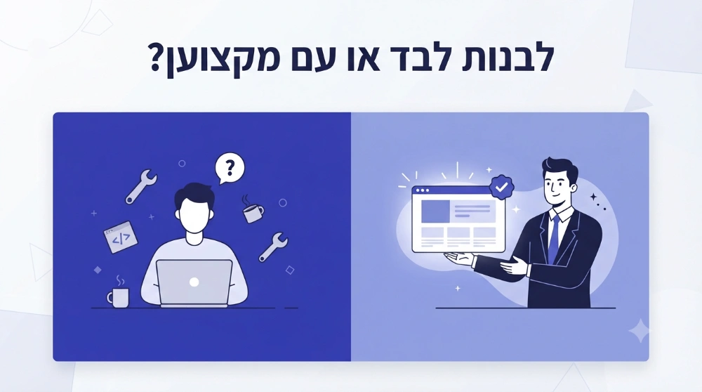 לבנות אתר לבד או לפנות לבונה אתרים